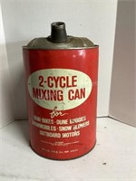 Vintage 2 Cycle Metal Mixing Can