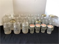 Variety of 22 Canning Jars with Beer Box
