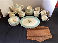 Vintage Viking Dishes; Wheat Pattern with Blue