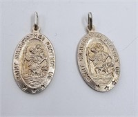Two Religious pendants Sterling SIlver