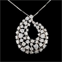 14K White Gold 4.80ctw Diamond Necklace