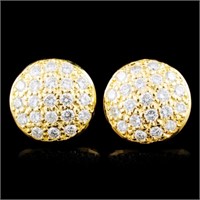 14K Gold 0.76ctw Diamond Earrings