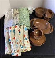 Fabric, Curtains, and Dishes