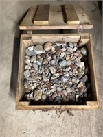 Wood Box  of Rocks