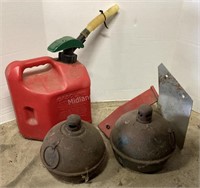 2 Smudge Pots, Gas Can and Plow Attachment