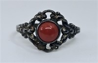 Coral Ring Sterling Silver 925