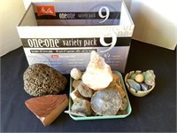 Box of Rocks, Quartz, Lapis & More