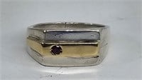 Sterling Silver and 10KT Gold Ring
