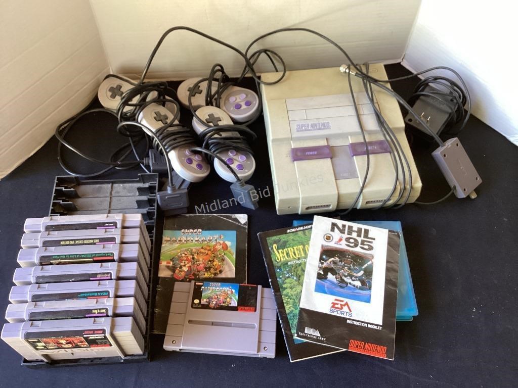 Super Nintendo System and Games