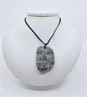 Inuit face soapstone pendant Necklace