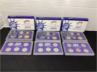 2005, 2006 & 2007 US Mint Proof Sets