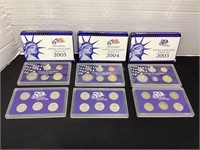 2003, 2004 & 2005 US Mint Proof Sets