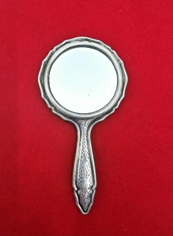 Vintage Mirror  Sterling Silver