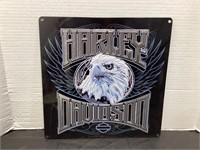 14 1/2" Square Metal Harley-Davidson Sign