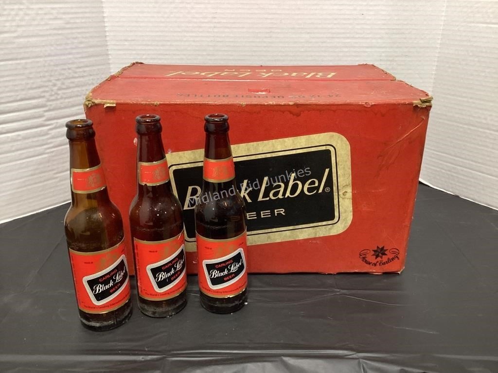 Black Label Beer Box & 18 Bottles