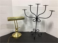Iron Candle Holder & Lamp (works)