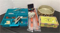 GM Rulers, Pottery Bowl & Variety of Misc.