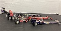 3 Top Fuel Diecast Dragsters