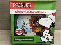 NIB Peanuts Christmas Carol Clock