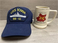 Coast Guard Mug & USS Iowa Hat