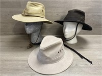 (2) Small & (1) Medium Hat Lot - Outback,