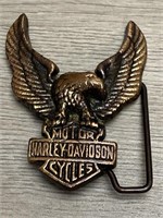 Brass Harley Davidson Belt Buckle