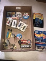 Hot Wheels and misc badges and other