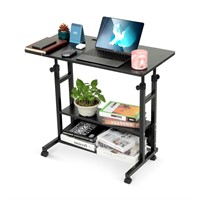 JHMYHO Portable Rolling Desks with Wheels Adjustab