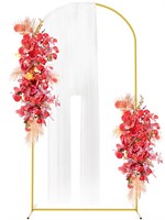 Fomcet 6FTx2.6FT Metal Gold Wedding Arch Backdrop