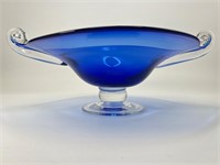 Blue Glass Eclipse Bowl