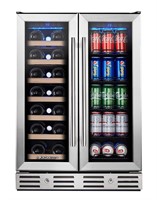 Kalamera Wine and Beverage Refrigerator, 24 inch W