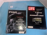 Post JFK and Life magazines
