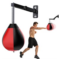 Speed Bag Boxing Punching Bag Wall Mount Height Ad