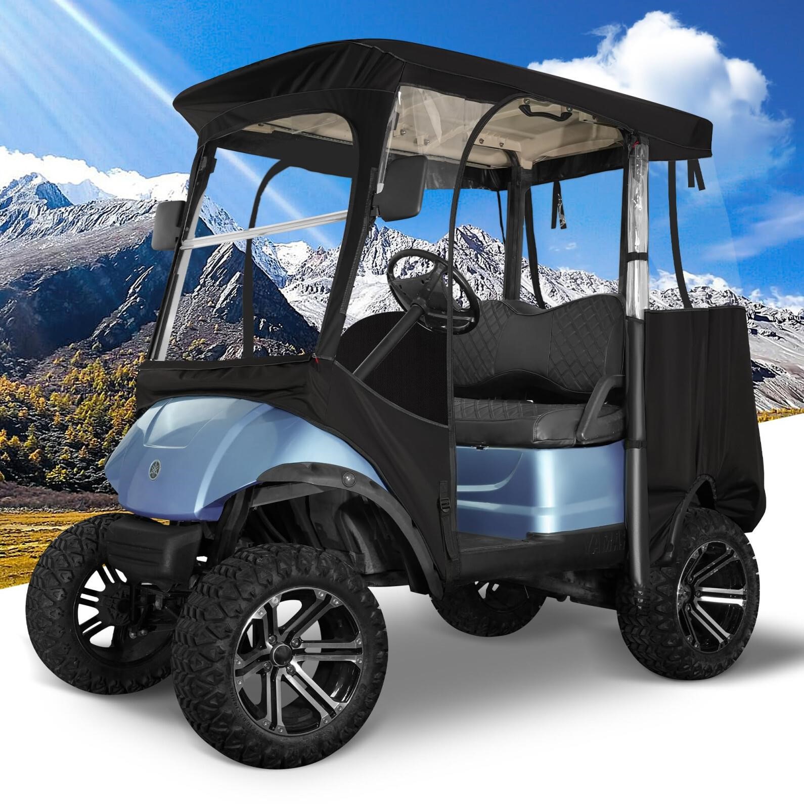 10L0L Heavy Duty Golf Cart Enclosure 420D 2 Passen