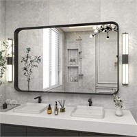 VooBang Bathroom Mirror 30x48 inch, Black Gorgeous