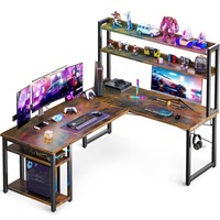 **READ DESC** ODK L Shaped Gaming Desk with Hutch,