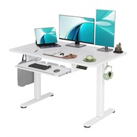 Claiks Standing Desk with Keyboard Tray, Electric
