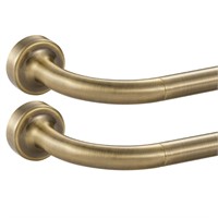 2 Pack Antique Bronze Disc Curtain Rods, 48-84 Inc