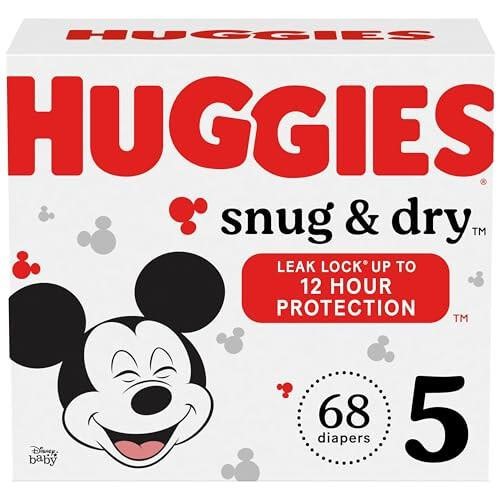 Huggies Size 5 Diapers, Snug & Dry Baby Diapers, S