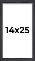 14x25 Contemporary Black Shadow Box Frame | 1" Dep