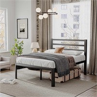 Daqutic Full Bed Frame with Headboard, 14-Inch Met