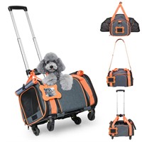 LOOBANI Pet Carrier with Wheels, Expandable Pet Ca