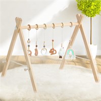 Golener Baby Play Gym Wooden Baby Gym with 6 Infan