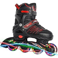 ITurnGlow Adjustable Inline Skates for Kids and Ad
