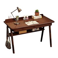 Solid Wood Writing Desk, 47" Mid-Century Modern Wa