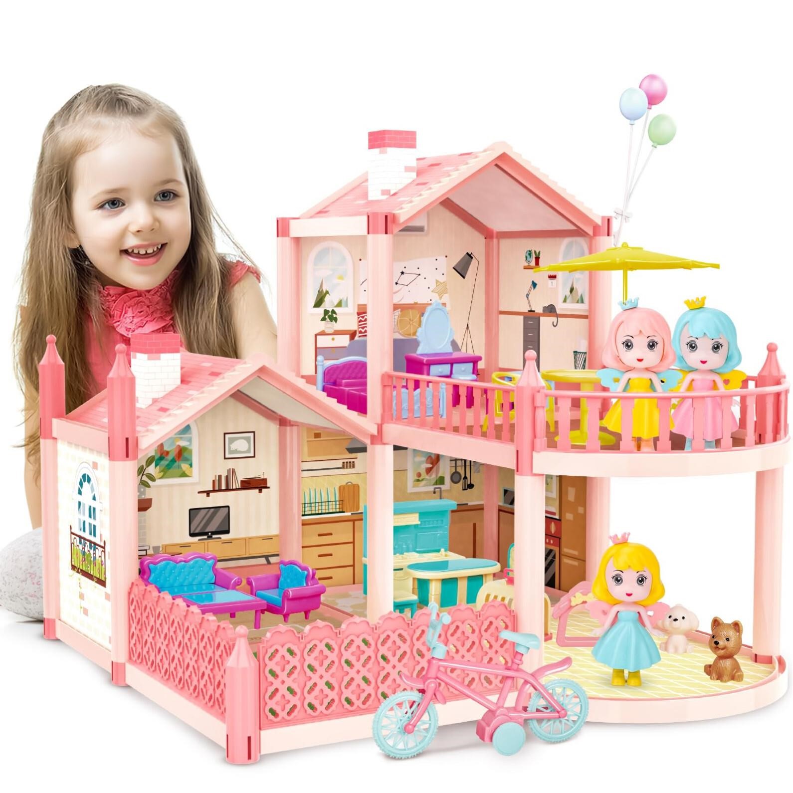 deAO Doll House for 3 4 5 6 Years Old Girls Toy,2-
