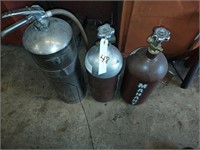 Fire extinguisher and welding gas bottles