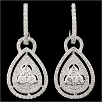 14K Gold 1.28ctw Diamond Earrings