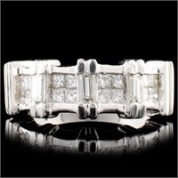 Platinum 0.85ctw Diamond Ring