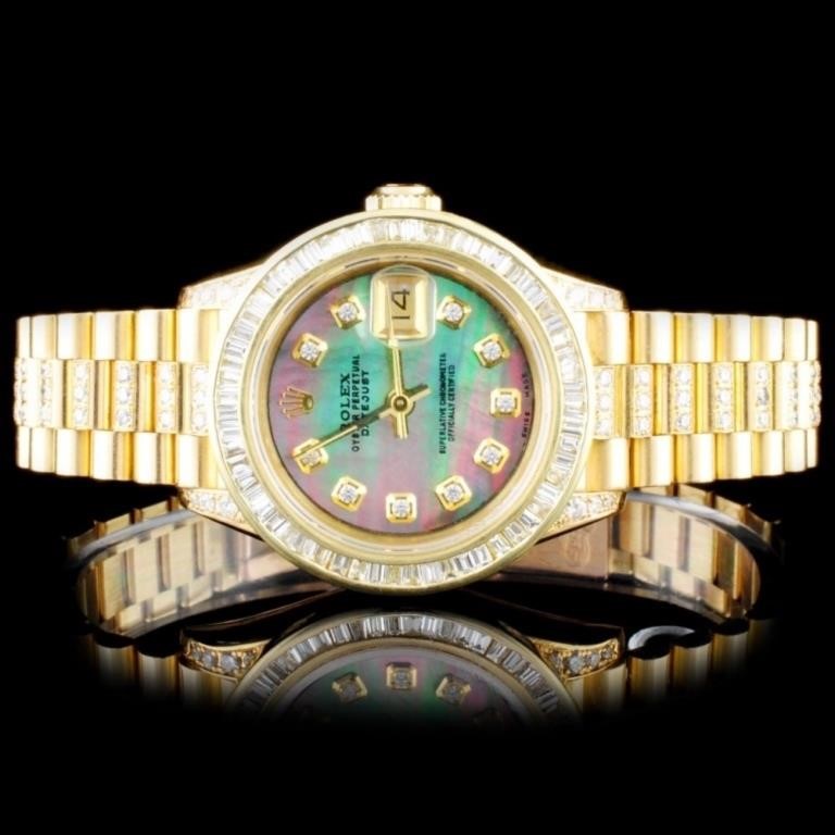 Dazzling 18K Gold Jewelry & Rolex Watch